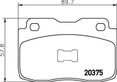 Комплект тормозных колодок (HELLA: 8DB 355 006-051)