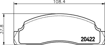 Комплект тормозных колодок (HELLA: 8DB 355 007-161)