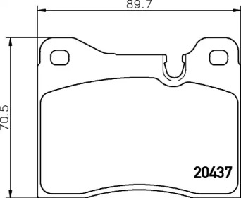 Комплект тормозных колодок (HELLA: 8DB 355 017-551)