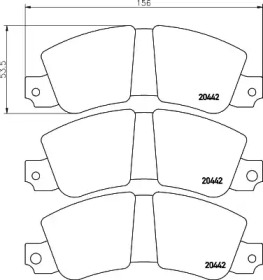 Комплект тормозных колодок (HELLA: 8DB 355 007-151)