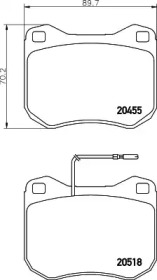 Комплект тормозных колодок (HELLA: 8DB 355 029-201)