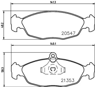 Комплект тормозных колодок (HELLA: 8DB 355 026-771)