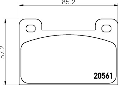 Комплект тормозных колодок (HELLA: 8DB 355 005-761)