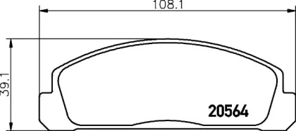 Комплект тормозных колодок (HELLA: 8DB 355 007-211)