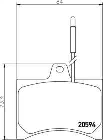 Комплект тормозных колодок (HELLA: 8DB 355 005-891)