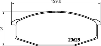 Комплект тормозных колодок (HELLA: 8DB 355 029-811)