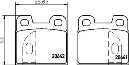 Комплект тормозных колодок (HELLA: 8DB 355 017-391)