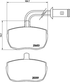 Комплект тормозных колодок (HELLA: 8DB 355 005-801)