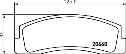 Комплект тормозных колодок (HELLA: 8DB 355 007-221)