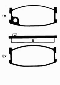 Комплект тормозных колодок (HELLA: 8DB 355 007-271)