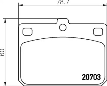 Комплект тормозных колодок (HELLA: 8DB 355 007-261)