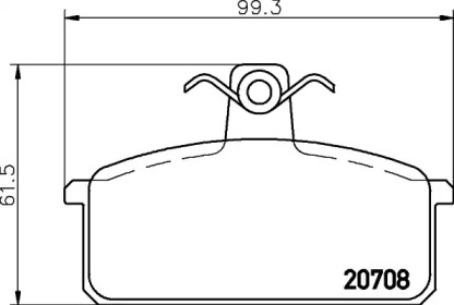 Комплект тормозных колодок (HELLA: 8DB 355 018-231)