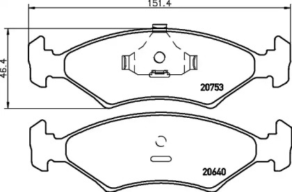 Комплект тормозных колодок (HELLA: 8DB 355 017-361)