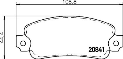 Комплект тормозных колодок (HELLA: 8DB 355 019-021)