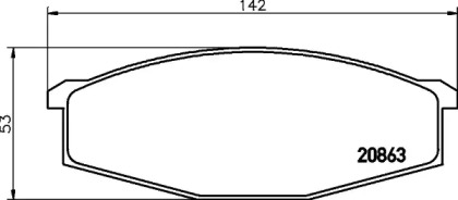 Комплект тормозных колодок (HELLA: 8DB 355 026-801)