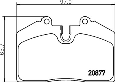 Комплект тормозных колодок (HELLA: 8DB 355 015-671)