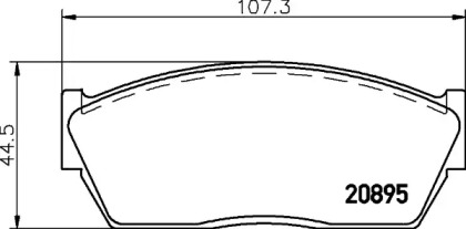 Комплект тормозных колодок (HELLA: 8DB 355 006-111)