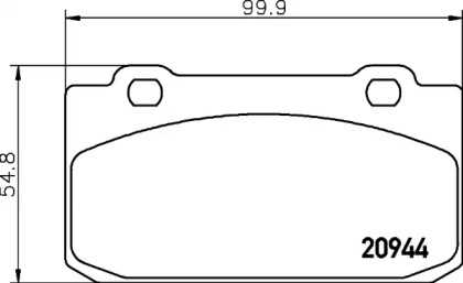 Комплект тормозных колодок (HELLA: 8DB 355 007-401)