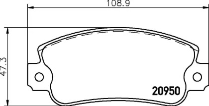 Комплект тормозных колодок (HELLA: 8DB 355 018-991)