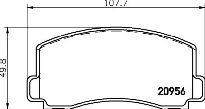 Комплект тормозных колодок (HELLA: 8DB 355 030-001)