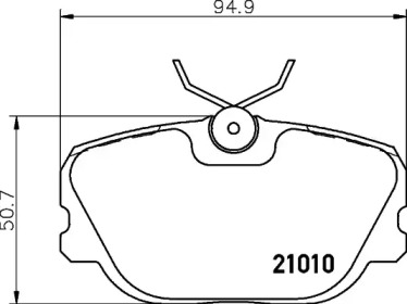 Комплект тормозных колодок (HELLA: 8DB 355 017-941)