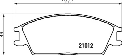 Комплект тормозных колодок (HELLA: 8DB 355 026-851)