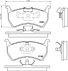 Комплект тормозных колодок (HELLA: 8DB 355 006-101)