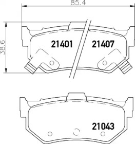 Комплект тормозных колодок (HELLA: 8DB 355 026-861)