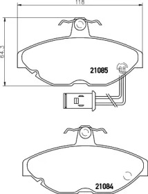 Комплект тормозных колодок (HELLA: 8DB 355 017-691)