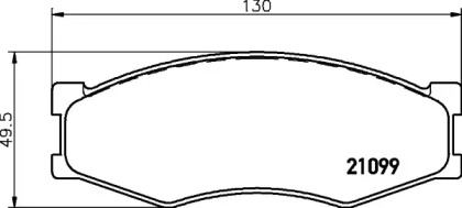 Комплект тормозных колодок (HELLA: 8DB 355 029-791)