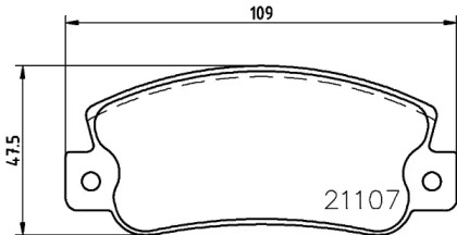 Комплект тормозных колодок (HELLA: 8DB 355 019-061)