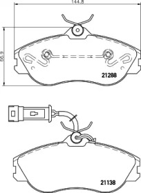 Комплект тормозных колодок (HELLA: 8DB 355 017-911)