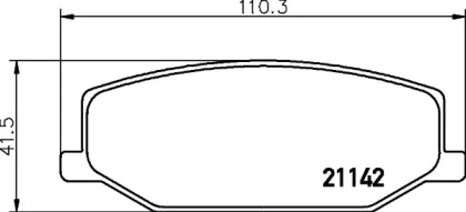 Комплект тормозных колодок (HELLA: 8DB 355 026-871)