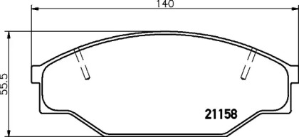 Комплект тормозных колодок (HELLA: 8DB 355 028-971)