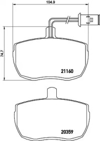 Комплект тормозных колодок (HELLA: 8DB 355 005-831)