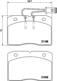 Комплект тормозных колодок (HELLA: 8DB 355 005-751)