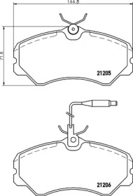 Комплект тормозных колодок (HELLA: 8DB 355 017-841)