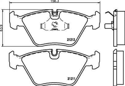 Комплект тормозных колодок (HELLA: 8DB 355 008-081)