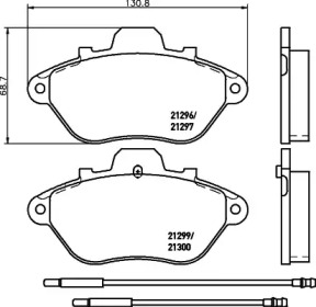 Комплект тормозных колодок (HELLA: 8DB 355 019-001)