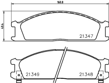 Комплект тормозных колодок (HELLA: 8DB 355 026-931)