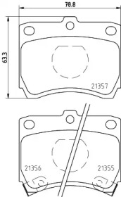 Комплект тормозных колодок (HELLA: 8DB 355 026-941)