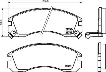 Комплект тормозных колодок (HELLA: 8DB 355 024-561)