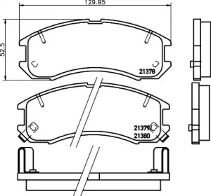 Комплект тормозных колодок (HELLA: 8DB 355 026-981)