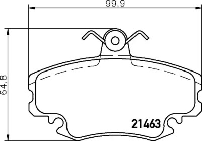 Комплект тормозных колодок (HELLA: 8DB 355 018-131)