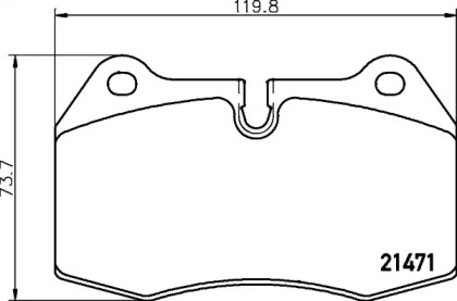 Комплект тормозных колодок (HELLA: 8DB 355 018-211)