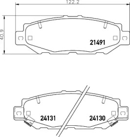 Комплект тормозных колодок (HELLA: 8DB 355 027-001)