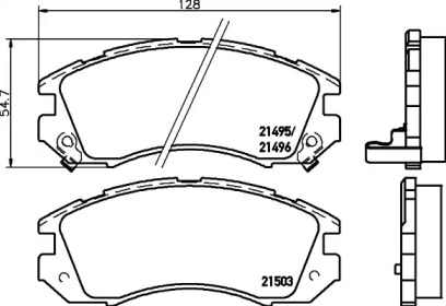 Комплект тормозных колодок (HELLA: 8DB 355 027-011)