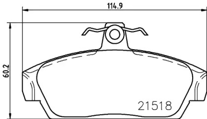 Комплект тормозных колодок (HELLA: 8DB 355 018-081)