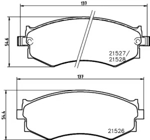 Комплект тормозных колодок (HELLA: 8DB 355 029-301)