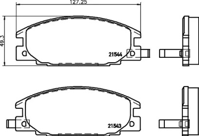 Комплект тормозных колодок (HELLA: 8DB 355 024-501)